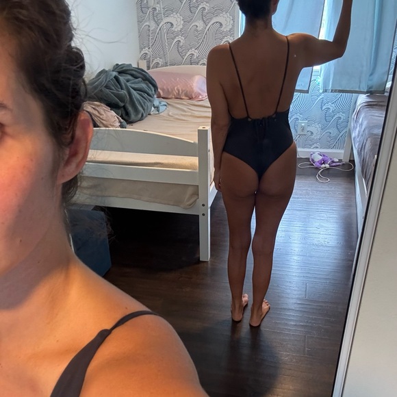 Black One-Piece Swimsuit with Crisscross Front BILLABONG - Picture 2 of 4